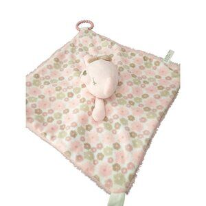 Dream Gro Teddy Bear Lovey Security Blanket Teether Sensory Toys Pink Brown